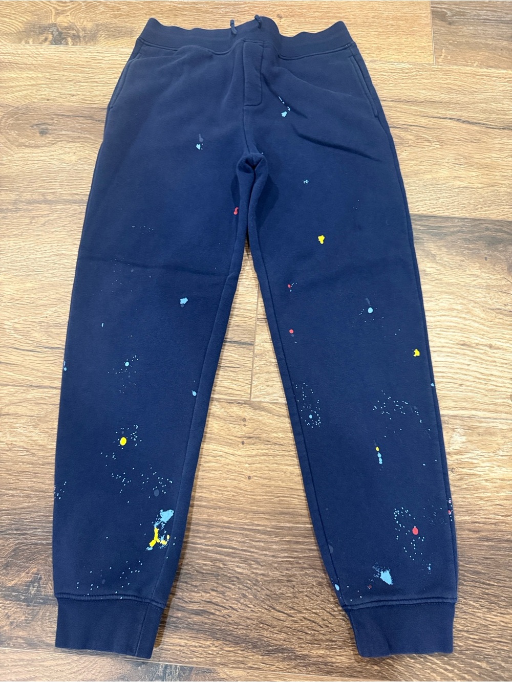 Ralph Lauren Boys Navy Paint-Splatter Jogger Pants